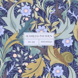 Seamless floral pattern. Vector seamless background.