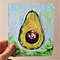 Acrylic-textured-small-painting-fruit-half-avocado-3