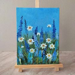 Daisies paintings, Are daisies wildflowers, Framed art, Vertical landscape painting, Discount wall art