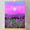 Acrylic-impasto-painting-landscape-pink-sunset-in-a-field-of-wildflowers-1