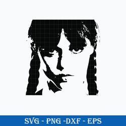 wednesday face svg, wednesday addams svg, the addams family svg digital file