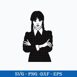 wednesday addams svg, wednesday girl svg, addams family svg png dxf eps file