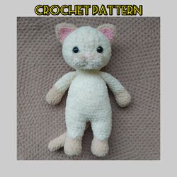 Crochet cat amigurumi pattern plush pattern kitty pdf