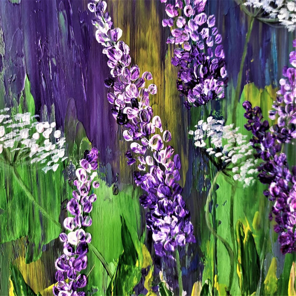 Impasto-art-purple-lupines-wildflowers-acrylic-painting-2