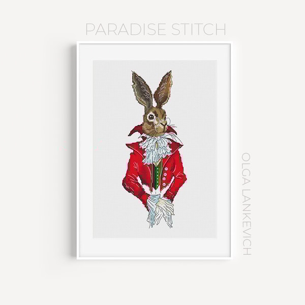 Baron Rabbit cross stitch pattern PDF and Saga | Inspire Uplift