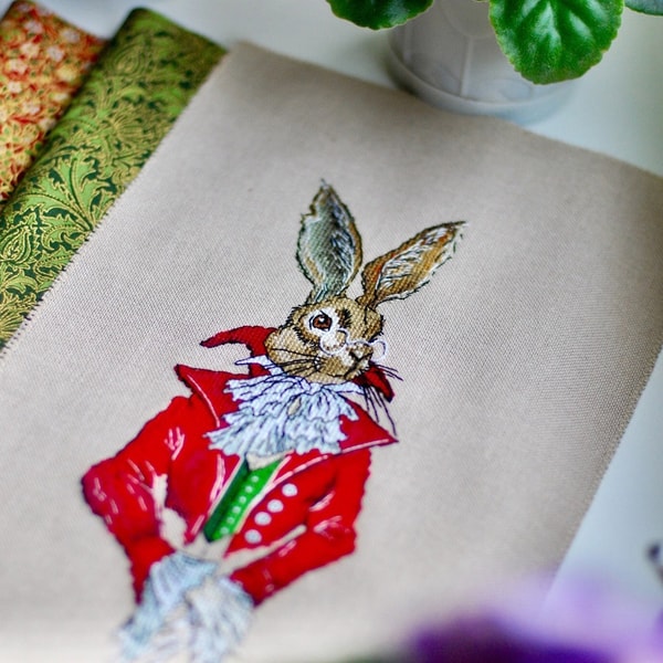 Baron Rabbit cross stitch pattern PDF and Saga | Inspire Uplift