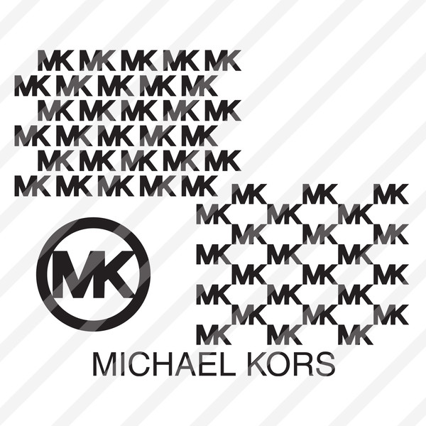 Michael Kors seamless pattern and logo digital instant download