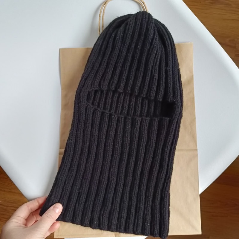 Knit Balaclava unisex ski mask with 1 hole helmet Christmas gift