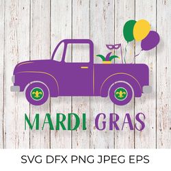 Mardi Gras truck SVG. Mardi Gras decorations
