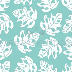 abstract tropics leaves seamless pattern vector illustration