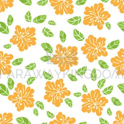 abstract flower fabric seamless pattern vector illustration