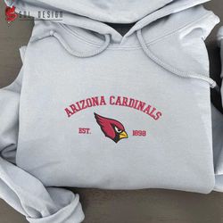 Arizona Cardinals 1898 Embroidered Unisex Hoodie, Cardinals NFL, Football, Cardinals NFL Embroidery Hoodie, NFL Hoodie