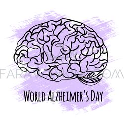 alzheimer day world medicine event vector illustration banner