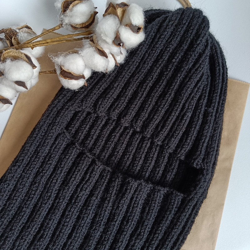 Black Balaclava unisex ski mask with 1 hole helmet Christmas gift Unisex knit balaklava women balaclava Men balaklava
