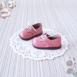 Shoes for Little Darling doll, Pink color boots for doll, Effner little darling dolls, Doll clothing, Leather doll shoes