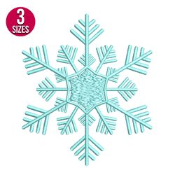 Snowflake embroidery design, Machine embroidery pattern, Instant Download