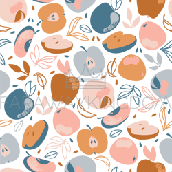 apple cloth delicious fruit hand drawn seamless pattern