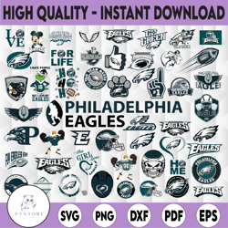 50 Files Philadelphia Eagles, Philadelphia Eagles svg, NFL Logo svg, NFL svg, Football Svg Bundle