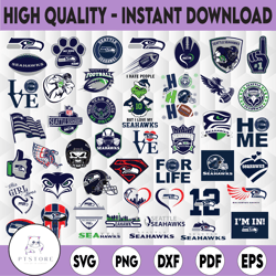 47 Files Seattle Seahawks, Seattle Seahawks svg, NFL Logo svg, NFL svg, Football Svg Bundle