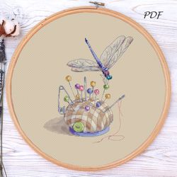 Embroidery design cross stitch pattern design dragonfly - cross stitch patterndesign for embroidery pdf