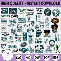 50 Files Philadelphia Eagles Svg Bundle, Philadelphia Svg, Miami Dolphins Svg cricut, NFL teams svg, NFL svg, NFL Logo