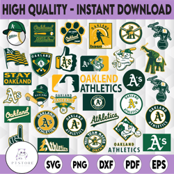 32 files oakland athletics svg, cut files, baseball clipart, chicago svg, mlb svg, baseball clipart, instant download