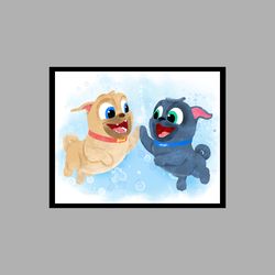 Puppy Dog Pals Disney Art Print Digital Files nursery room watercolor