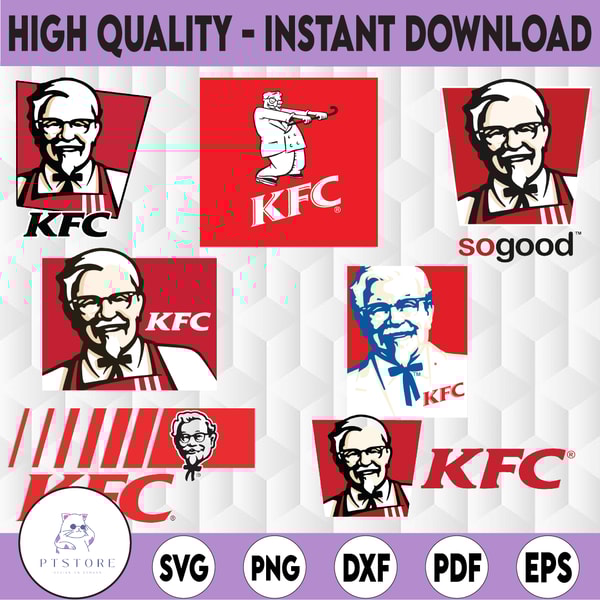 Kentucky Fried Chicken Logo Bundle svg, KFC svg, fastfood sv | Inspire ...