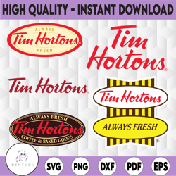 tim hortons logo bundle svg, png, jpg - ready to use, logo bundle svg, instant download