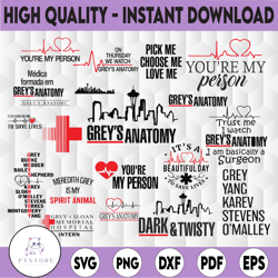 greys anatomy bundle svg png dxf eps, greys anatomy clipart, greys anatomy bundle, instant download