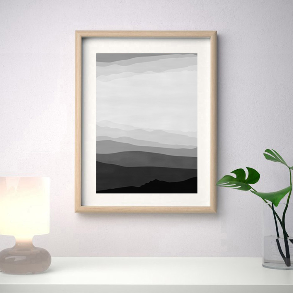 black and white triptych abstract mountain download