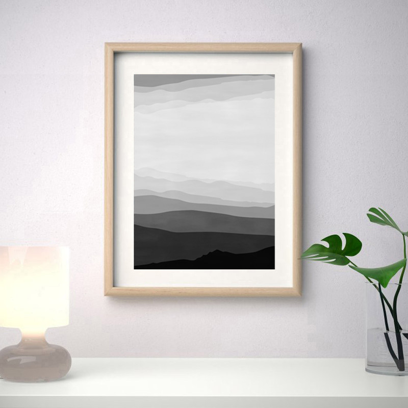 black and white triptych abstract mountain download