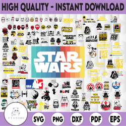 star wars svg, star wars bundle svg, star wars characters svg, logo cut files, instant download