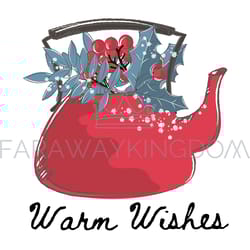 ashberry tea merry christmas cartoon vector illustration set