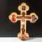 Wooden wall cross with crucifix