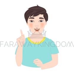 attention boy education emotion attract vector illustration