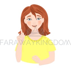 attention girl education emotion attract vector illustration