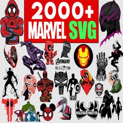 2000 Avengers Svg Bundle, Avengers Svg, Cricut, Cut Files, Layered Digital Vector File, Layered Files