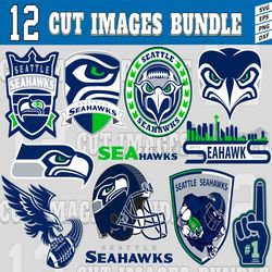 12 Styles NFL Seattle Seahawks svg. Seattle Seahawks svg, eps, dxf, png