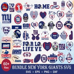 60 New York Giants bundle svg, Giants bundle svg, Nfl svg, png, dxf, eps digital file