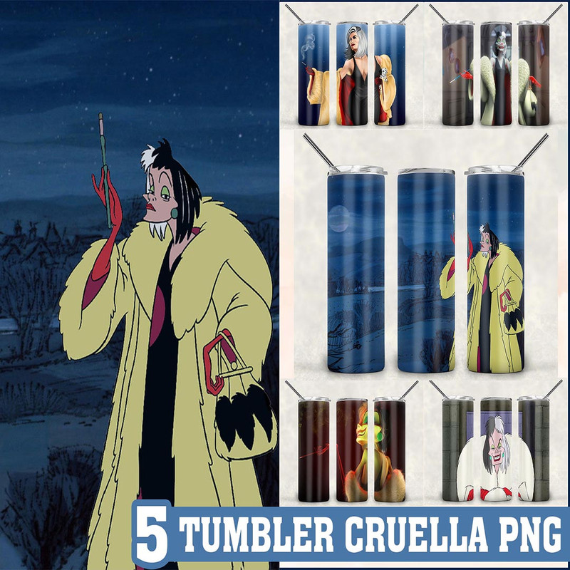 Cruella Tumbler, Cruella PNG, Tumbler design, Digital download.jpg