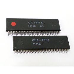 2x 80A-CPU, UA880D MME - Rarest DDR East Germany Clone of famous Z80 ZILOG 8-bit CPU