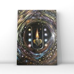 Digital painting "One candle lights a thousand candles" Print Digital Art painting