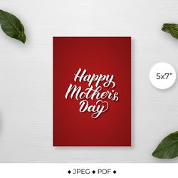 hand lettered mothers day card. gift for mom. card for mommy