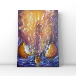 Digital painting  "The Shell of limitations" Print Digital Art Oil painting Canvas