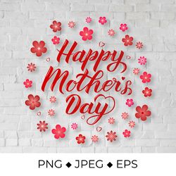 Happy Mothers Day round sign sublimation