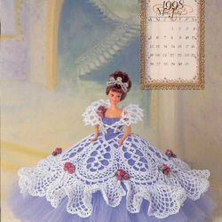 Digital | Crochet pattern for a vintage Barbie dress | Knitted Dress for 11-1/2" Dolls | Toys for Girls | PDF Template