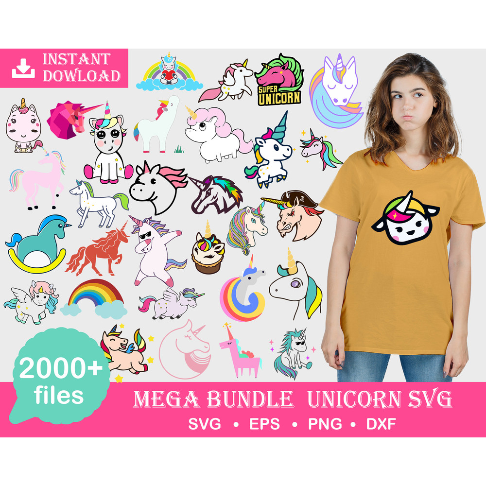 Unicorn SVG, Unicorn Clipart, Unicorn Head SVG, Instant Download.jpg