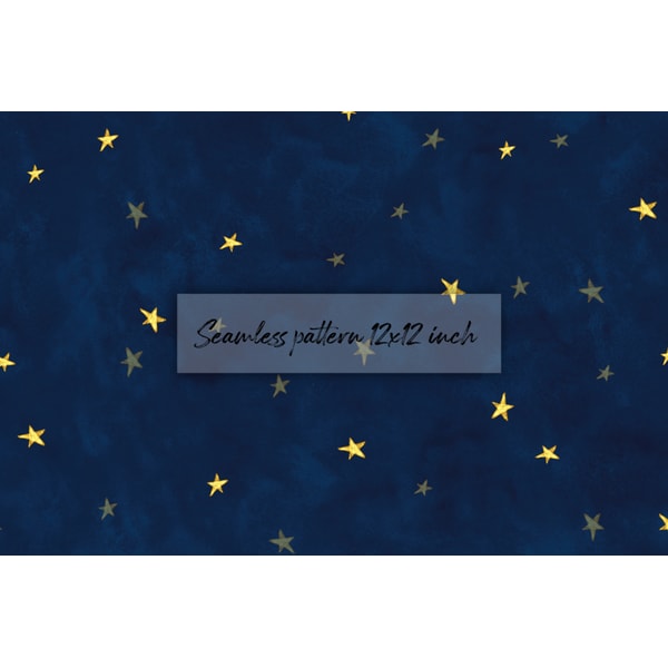 Night sky with stars. Seamless patterns. Digital paper | Inspire Uplift
