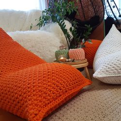Bean bag chairs pouf ottoman Crochet adult bean bag Living room modern nursery furniture